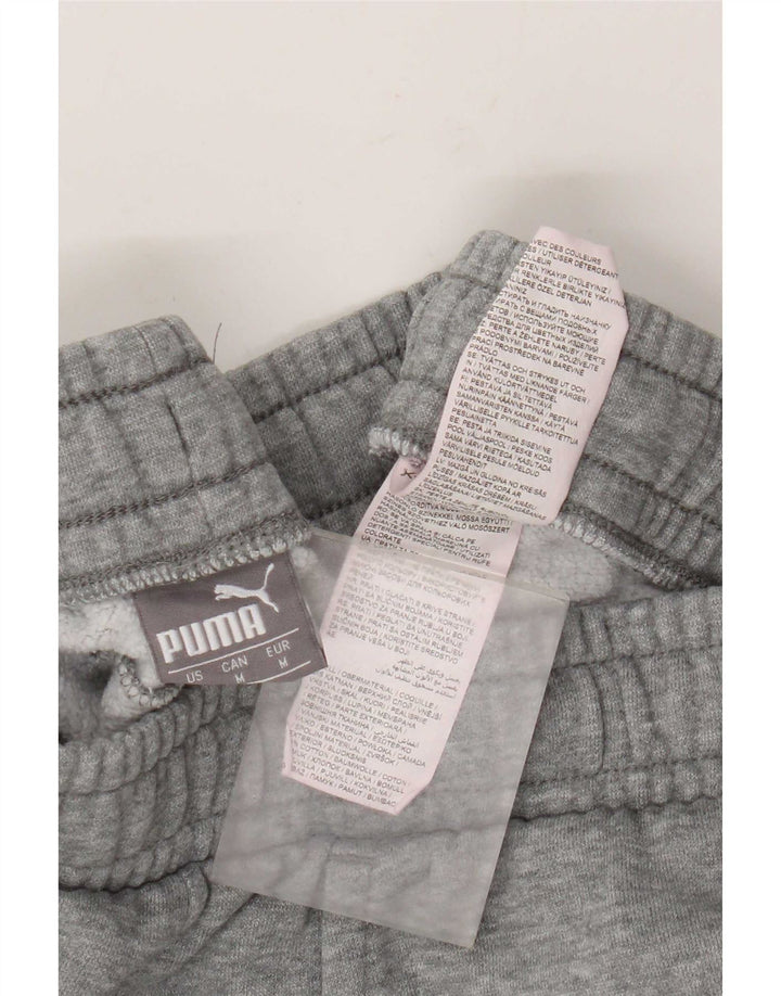 Pantaloni de trening Puma pentru bărbați Joggeri din bumbac cu pete gri medii