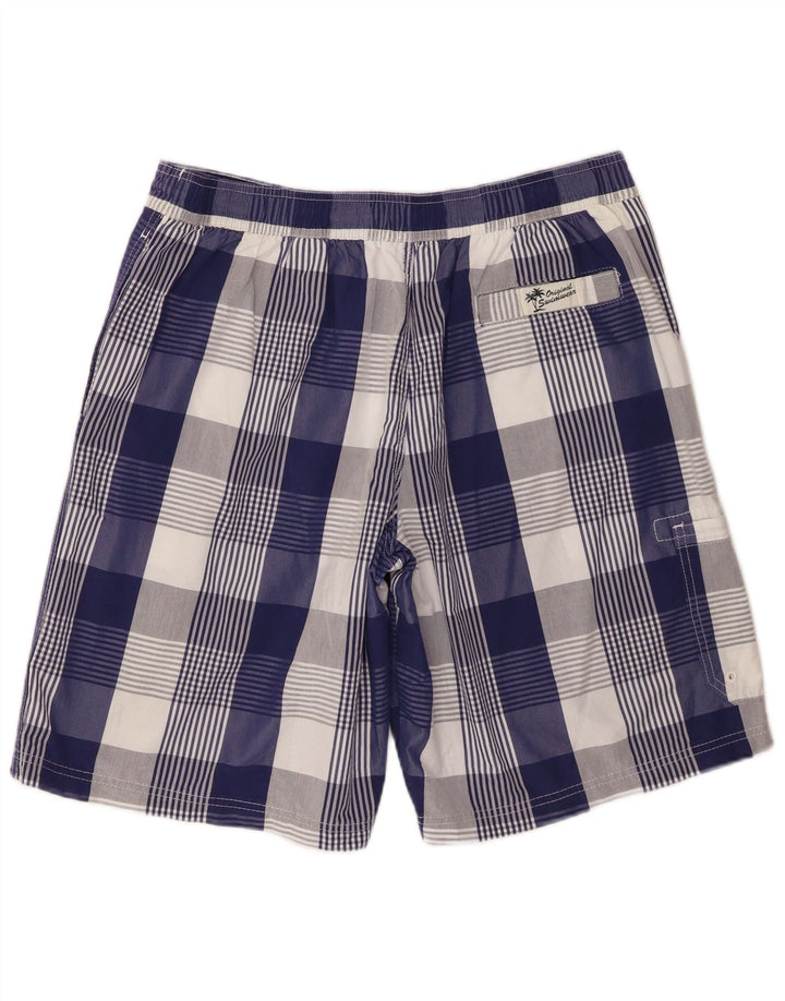 Marks & Spencer Pantaloni scurți de baie pentru bărbați, Blue Harbour, din bumbac cu carouri mari