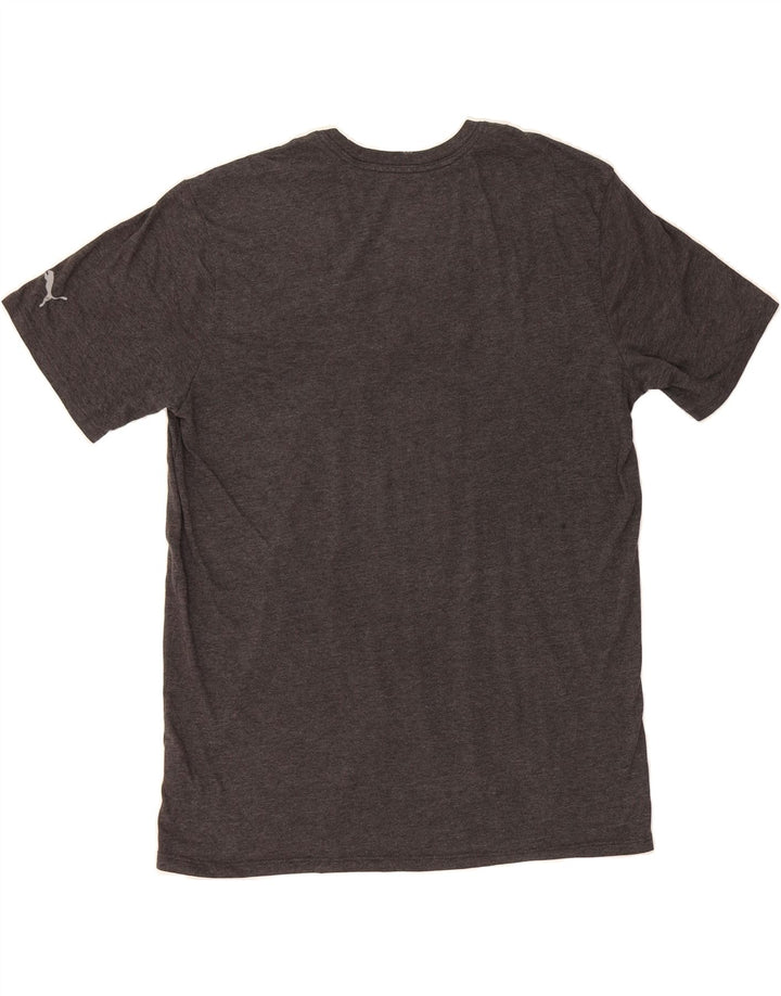PUMA Mens Graphic T-Shirt Top Medium Grey Polyester Vintage Puma and Second-Hand Puma from Messina Hembry 