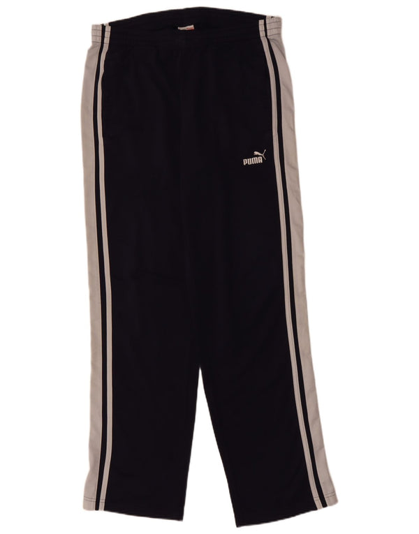 Pantaloni de trening PUMA pentru bărbați, poliester bloc de culoare, albastru marin mediu