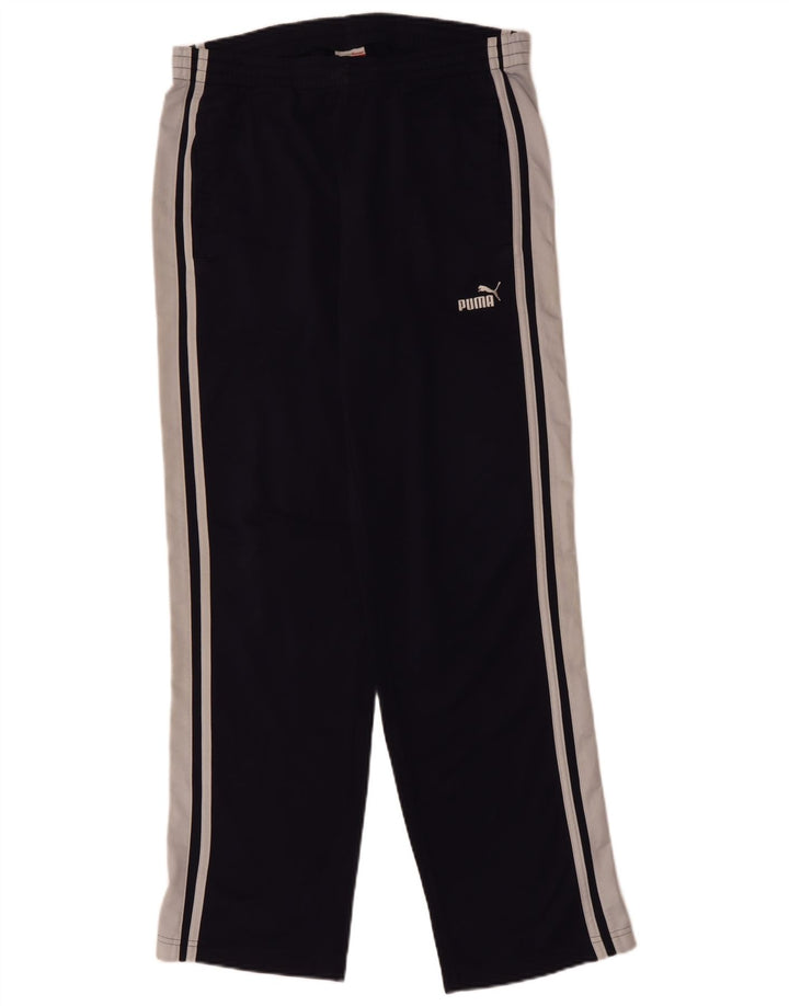 Pantaloni de trening PUMA pentru bărbați, poliester bloc de culoare, albastru marin mediu