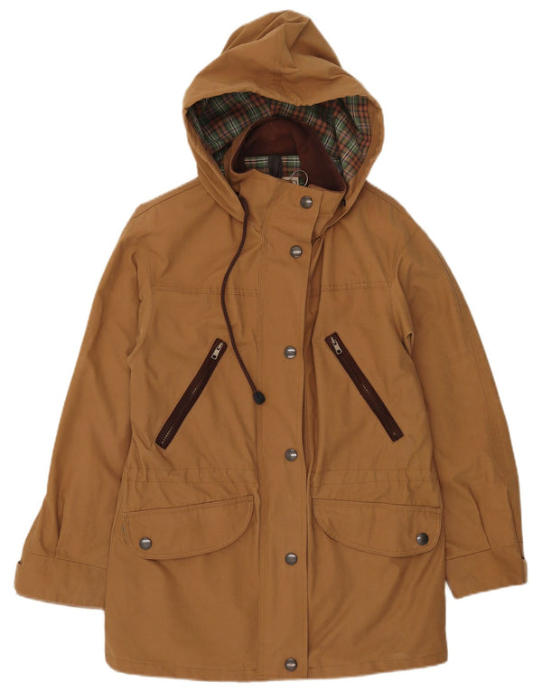 Jachetă parka supradimensionată pentru femei cu glugă Lavenir UK 6 XS bumbac bej
