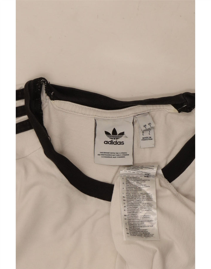 Tricou pentru bărbați ADIDAS Top mare din bumbac alb