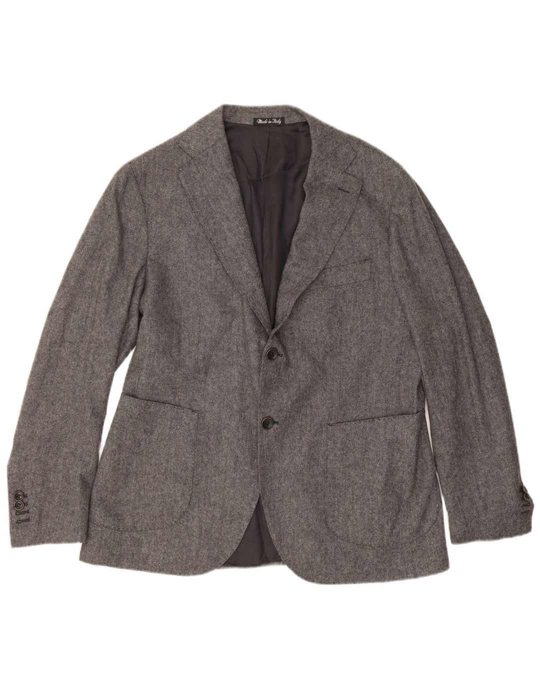 Jachetă blazer pentru bărbați Carlo Barbera, cu 2 nasturi, IT 50, mare, gri Herringbone