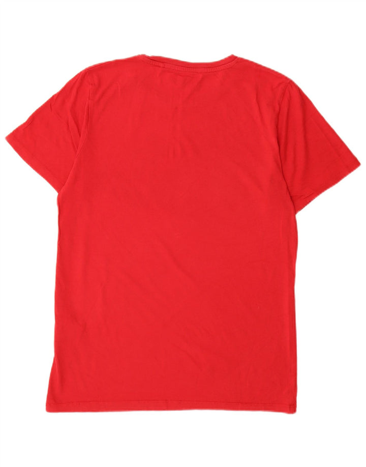 Jack & Jones Tricou grafic Denizen pentru bărbați Top din bumbac roșu mediu