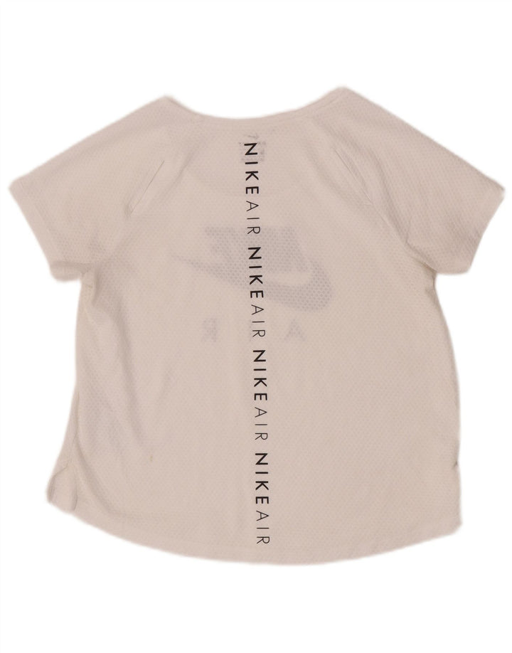 Tricou grafic Nike Dri Fit pentru femei Top UK 14 Medium Off White Poliester