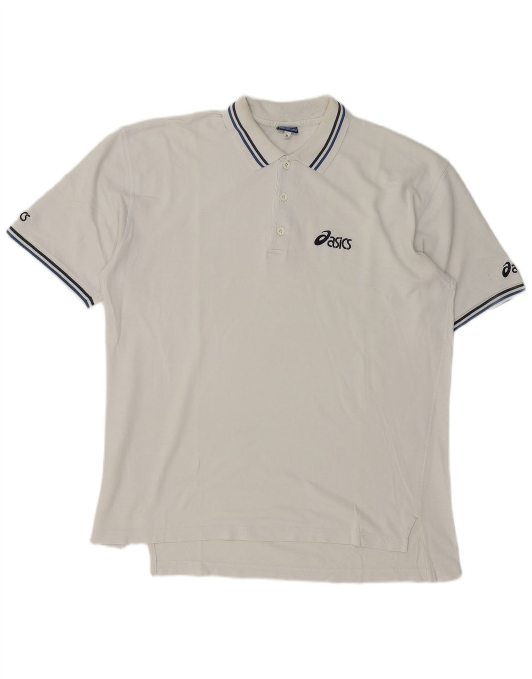 Tricou polo pentru bărbați Asics XL, bumbac alb