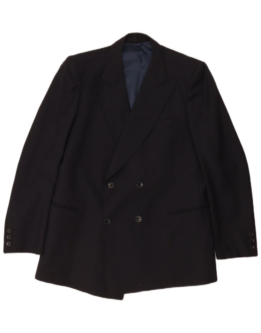 Jachetă vintage pentru bărbați cu două piepturi, UK 38 Medium Black