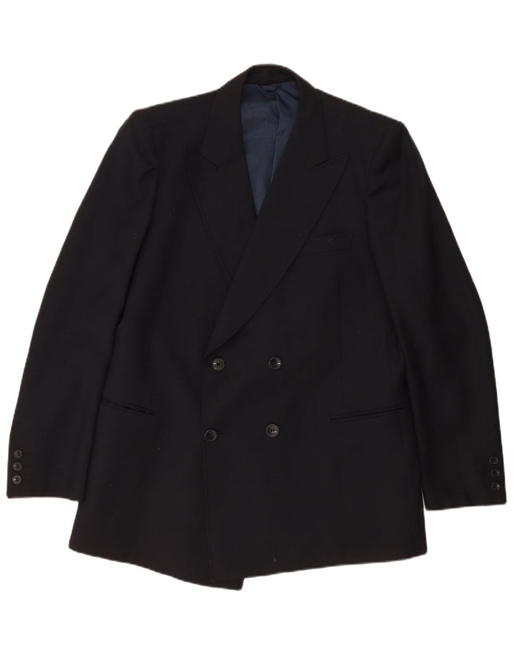 Jachetă vintage pentru bărbați cu două piepturi, UK 38 Medium Black