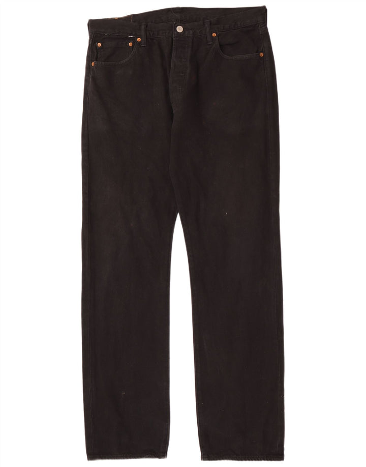Blugi drepti pentru bărbați Levi's 501 W32 L34 bumbac negru