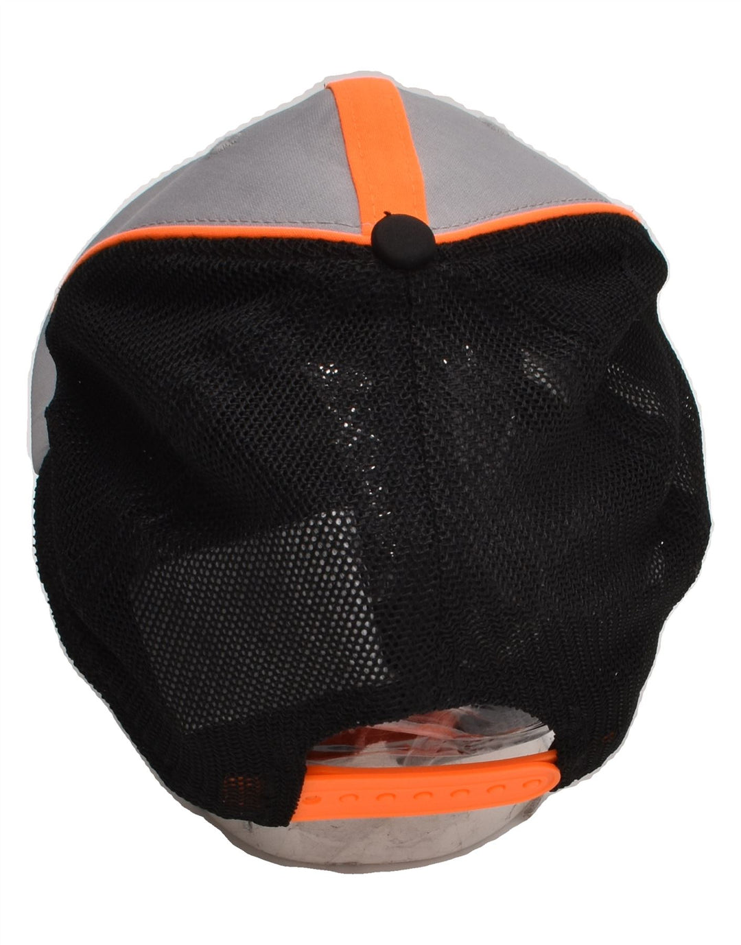 NEW ERA Mens Trucker Cap Small/Medium Grey Colourblock Polyester | Vintage New Era | Thrift | Second-Hand New Era | Used Clothing | Messina Hembry 