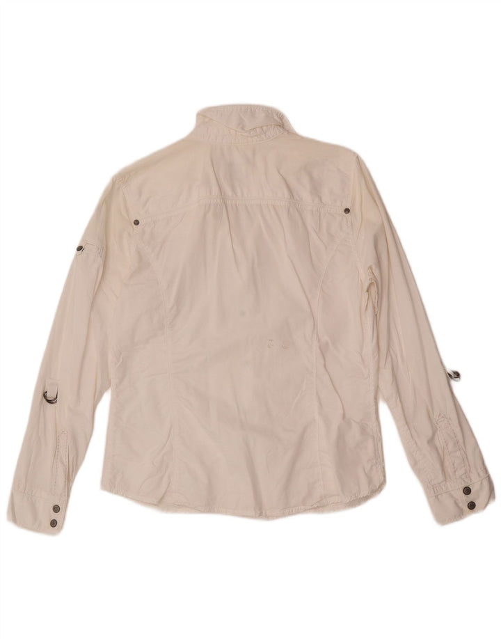 Cămașă pentru femei Eddie Bauer UK 14 Bumbac alb mediu