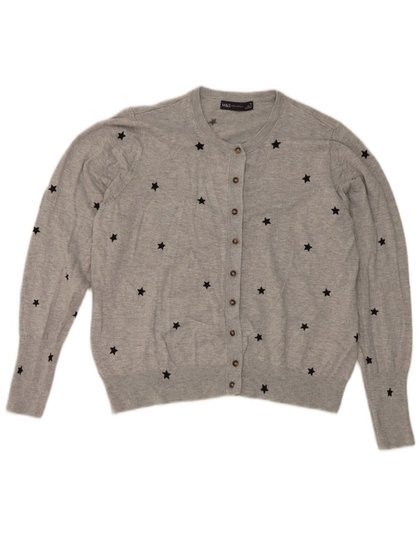 Pulover bolero pentru femei Marks & Spencer UK 18 XL, gri, viscoză geometrică