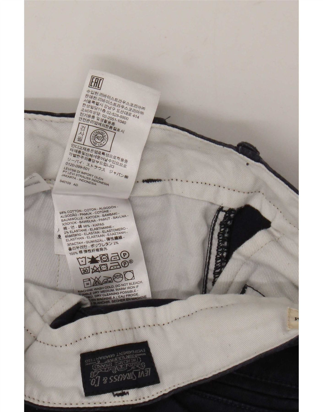 Pantaloni scurți chino pentru bărbați Levi's W34, mari, albastru, bumbac