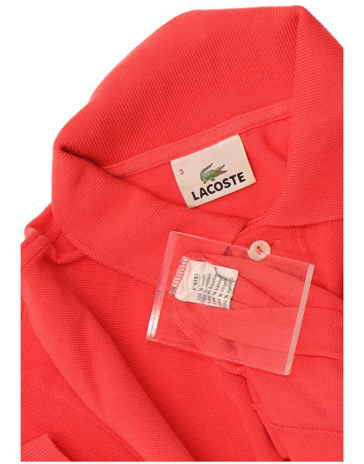 Tricou polo Lacoste pentru bărbați, mărimea 3, bumbac roșu mic