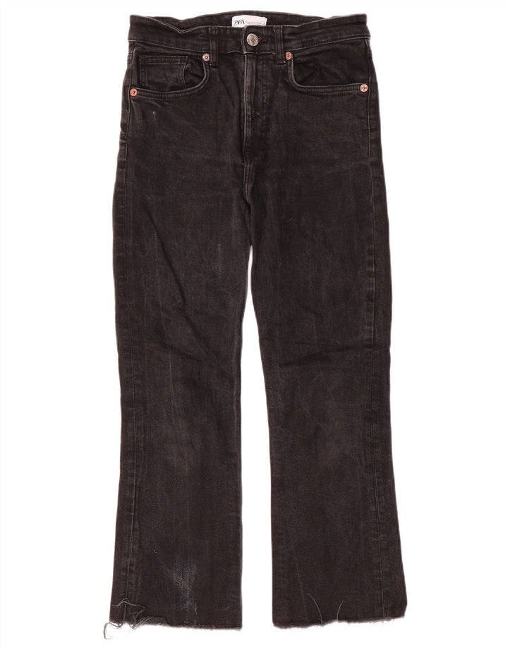 Blugi drepti pentru femei Zara EU 40 Medium W30 L26 Negri
