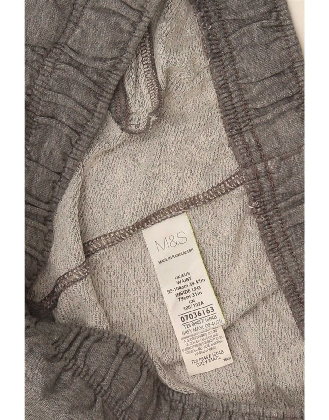 Pantaloni de trening pentru bărbați Marks & Spencer XL, bumbac cu pete gri