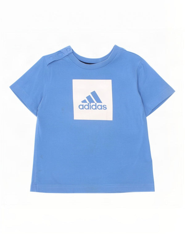 Tricou grafic Adidas bebe baieti Top 12-18 luni Bumbac albastru
