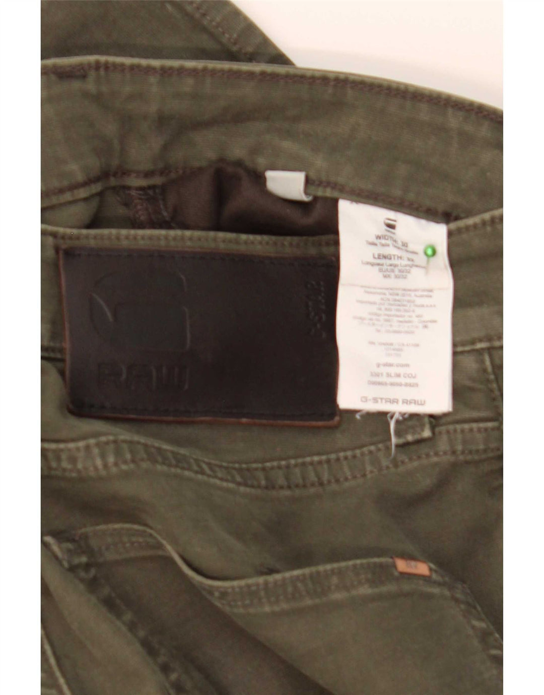 Blugi subțiri pentru bărbați G-Star W30 L32 bumbac kaki