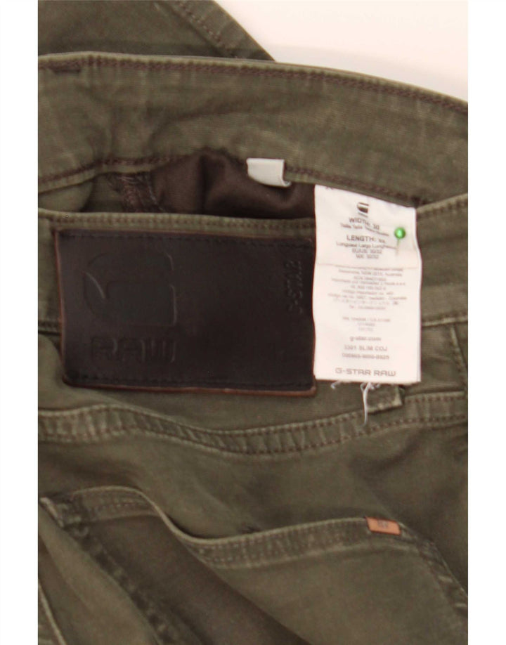 Blugi subțiri pentru bărbați G-Star W30 L32 bumbac kaki
