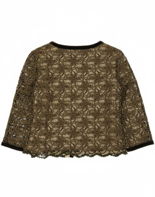 Renato Nucci Top cardigan cu mâneci 3/4 pentru femei EU 38 Medium Kaki Floral