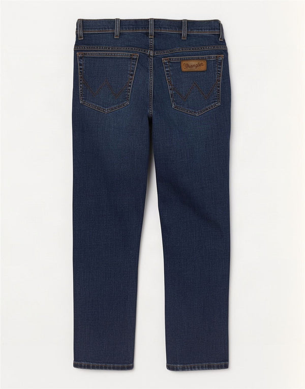 Blugi drepte pentru bărbați Wrangler Texas W34 L32 bumbac bleumarin