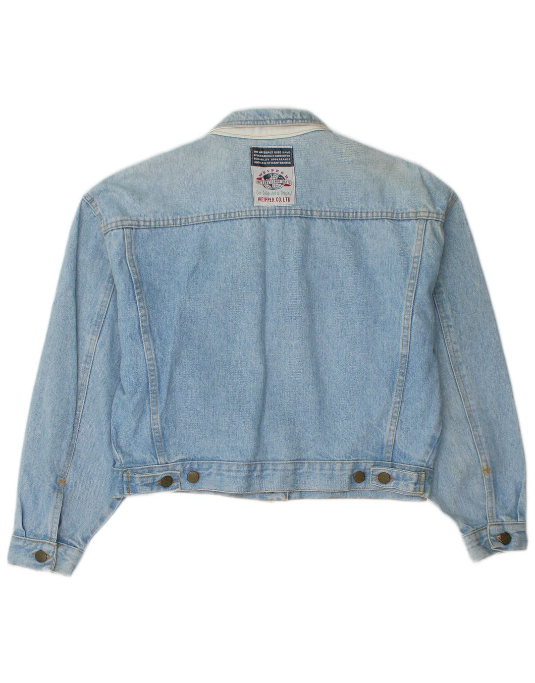 Jachetă Weipper Crop Denim pentru femei UK 16 Large Blue