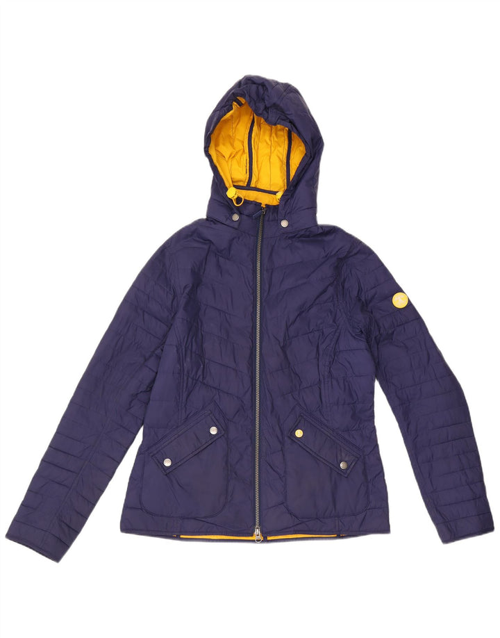 Jachetă căptușită cu glugă Barbour pentru femei UK 12 Medium Bleumarin