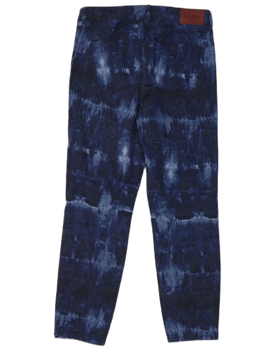 RALPH LAUREN Blugi subțiri pentru femei US 4 Small W30 L26 bleumarin din bumbac Tie Dye