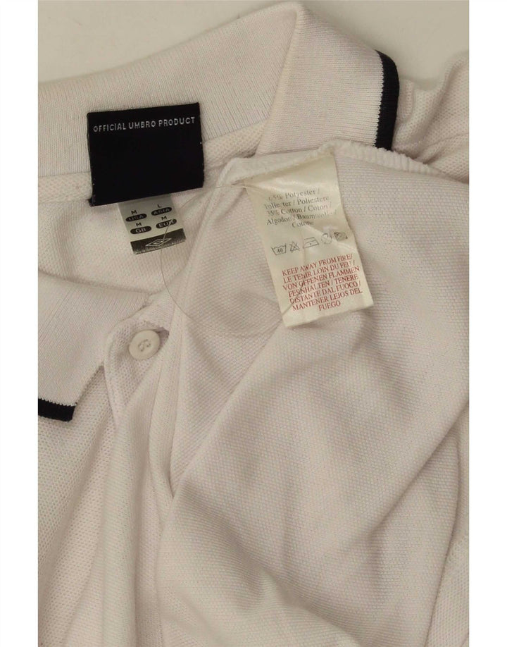 Tricou polo pentru bărbați Umbro Poliester alb mediu