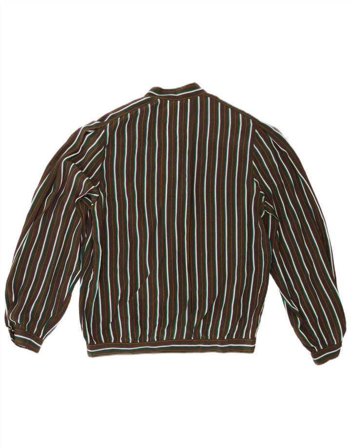 Bluză de cămașă vintage pentru femei UK 14 Medium Green Dunge