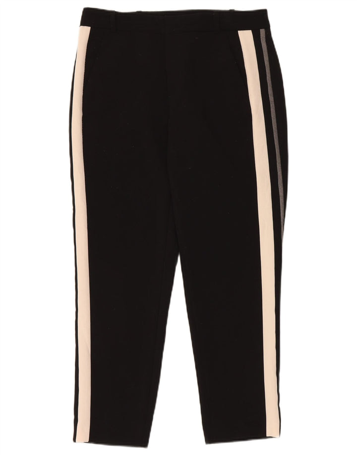 Pantaloni chino subțiri pentru femei ZARA, negru, color block