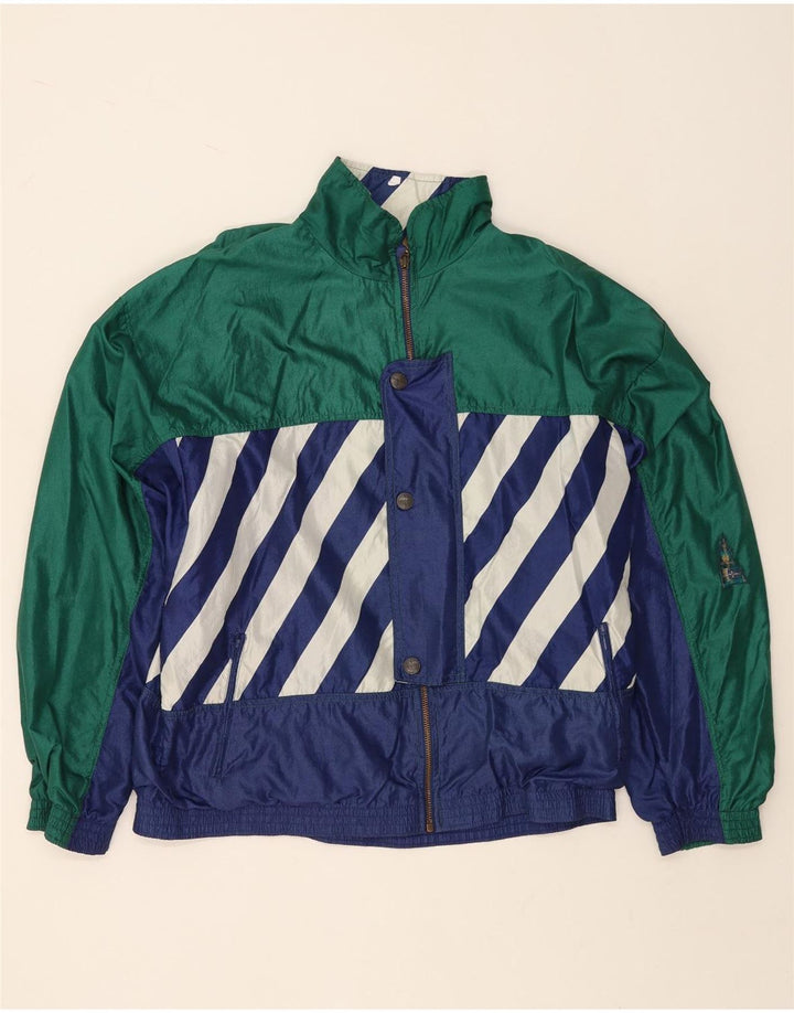 Jachetă de top pentru trening grafic ATHLETA pentru femei UK 22 3XL Verde Colorblock