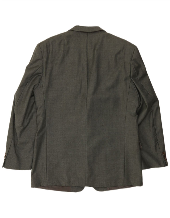 Blazer pentru bărbați Hugo Boss cu 2 nasturi EU 52 XL Lână gri