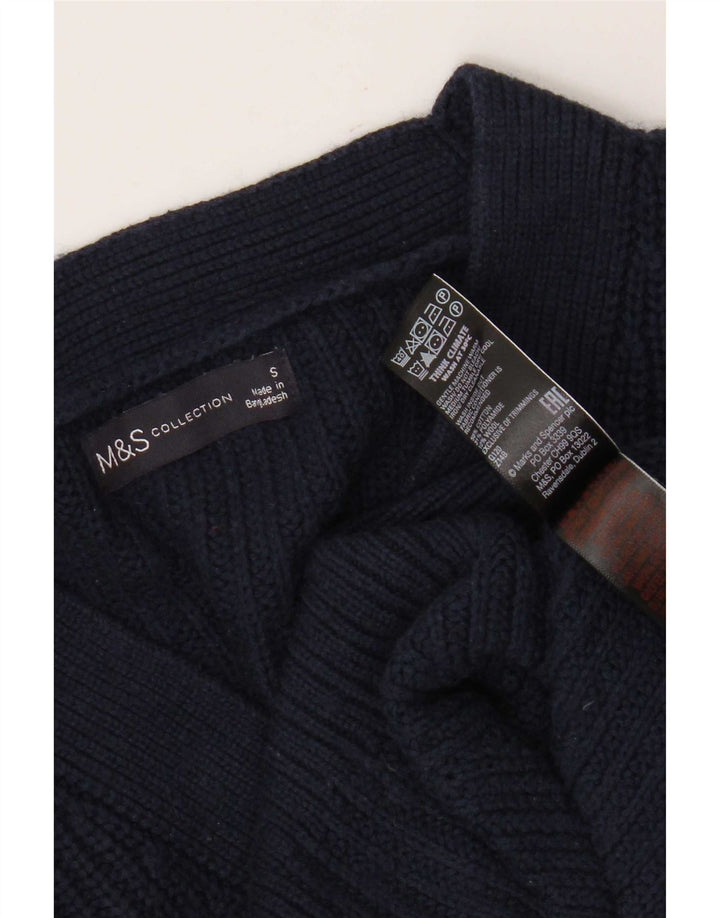 Pulover cardigan crop pentru femei Marks & Spencer UK 10 Mic bleumarin
