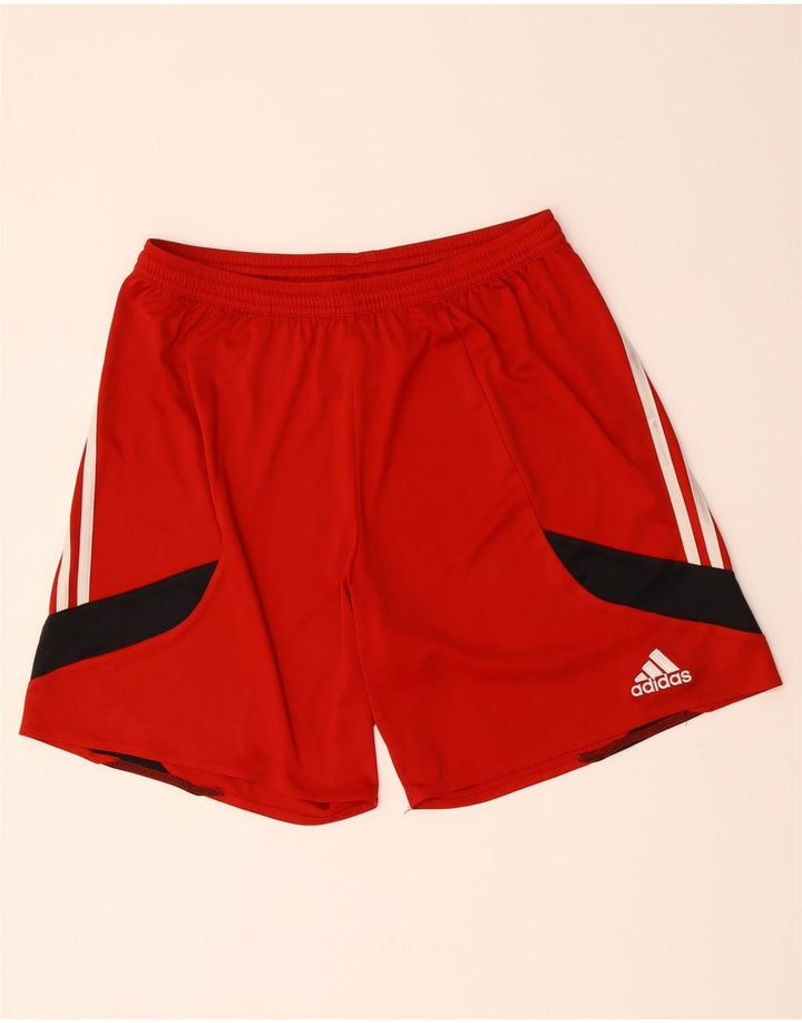 ADIDAS Mens Climalite Sport Shorts Large Red Colourblock Polyester Vintage Adidas and Second-Hand Adidas from Messina Hembry 