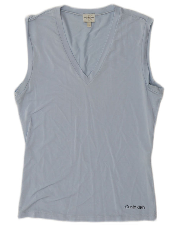 Vest Top pentru femei Calvin Klein Jeans UK 12 Medium Blue Viscose
