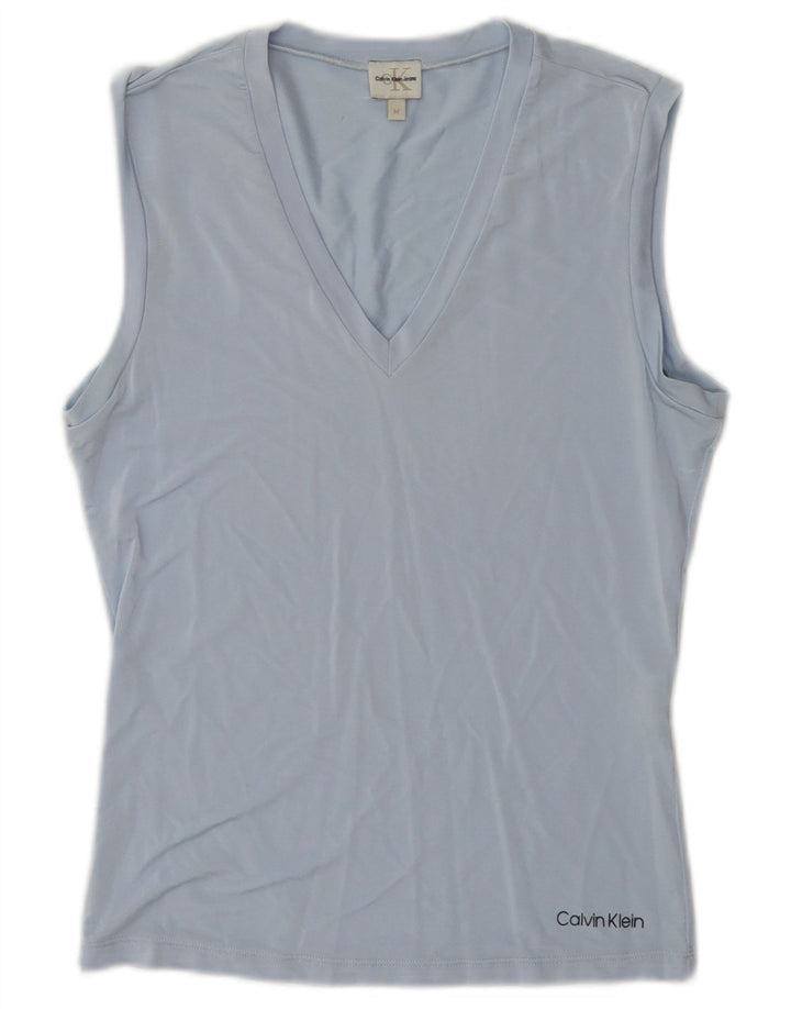 Vest Top pentru femei Calvin Klein Jeans UK 12 Medium Blue Viscose