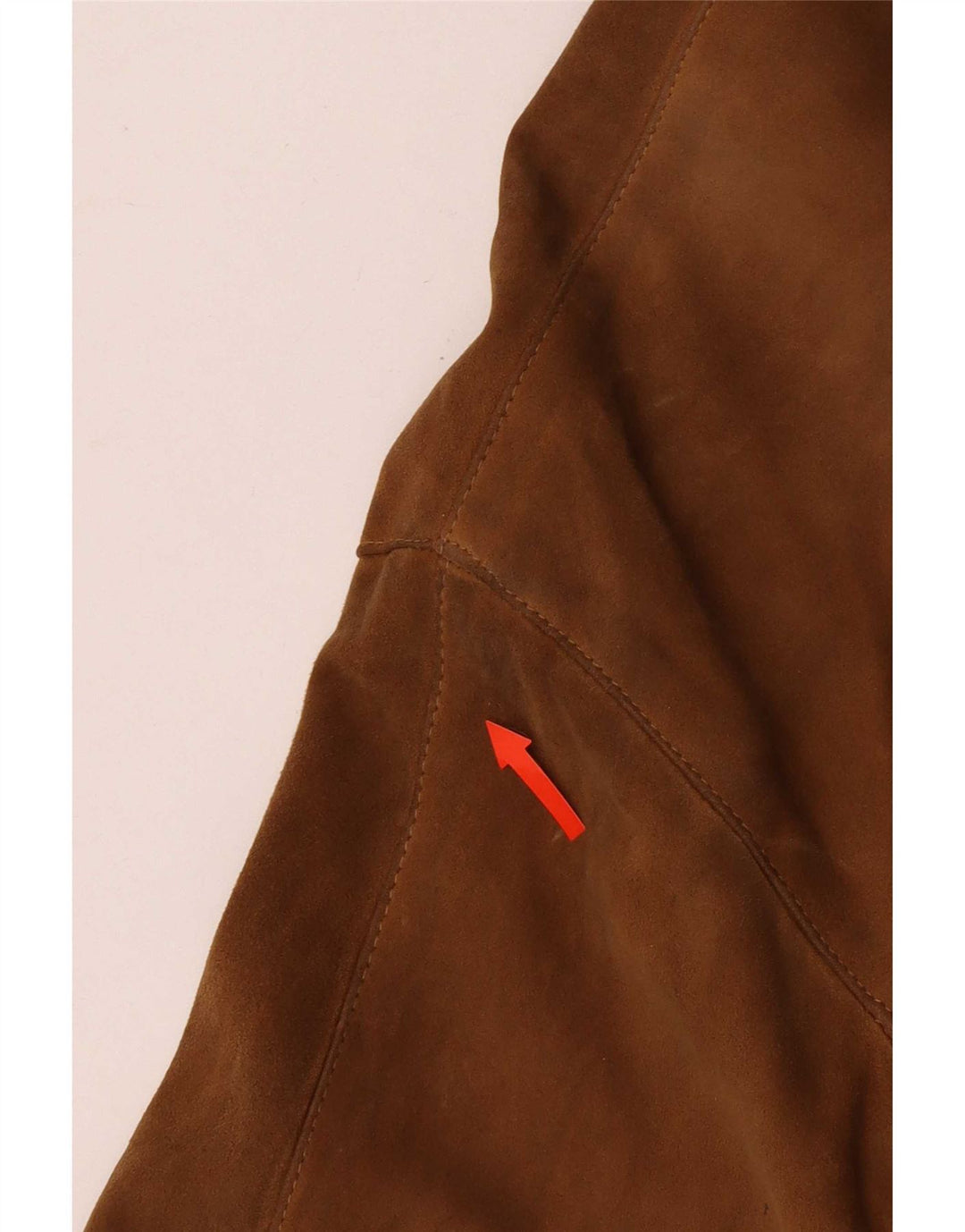 Jachetă Bomber de piele de căprioară supradimensionată pentru femei Vintage IT 44 Bej mediu