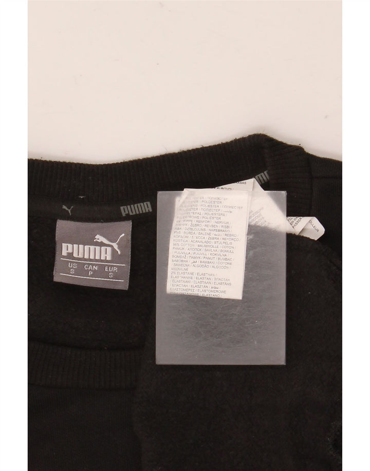 Pulover Puma pentru bărbați, bumbac mic, negru
