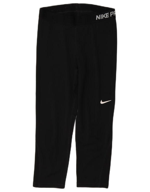 Leggings Nike Dri Fit Graphic Capri pentru femei UK 12 Medium Black