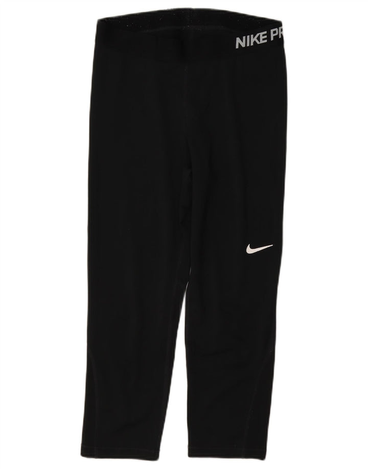 Leggings Nike Dri Fit Graphic Capri pentru femei UK 12 Medium Black