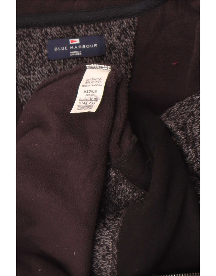 Jachetă de trening pentru bărbați Marks & Spencer, medie, negru cu pete acrilice