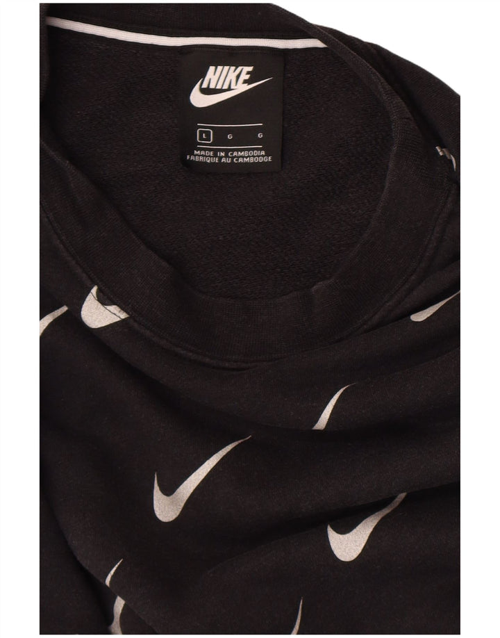Pulover Nike pentru bărbați cu grafică, logo mare negru