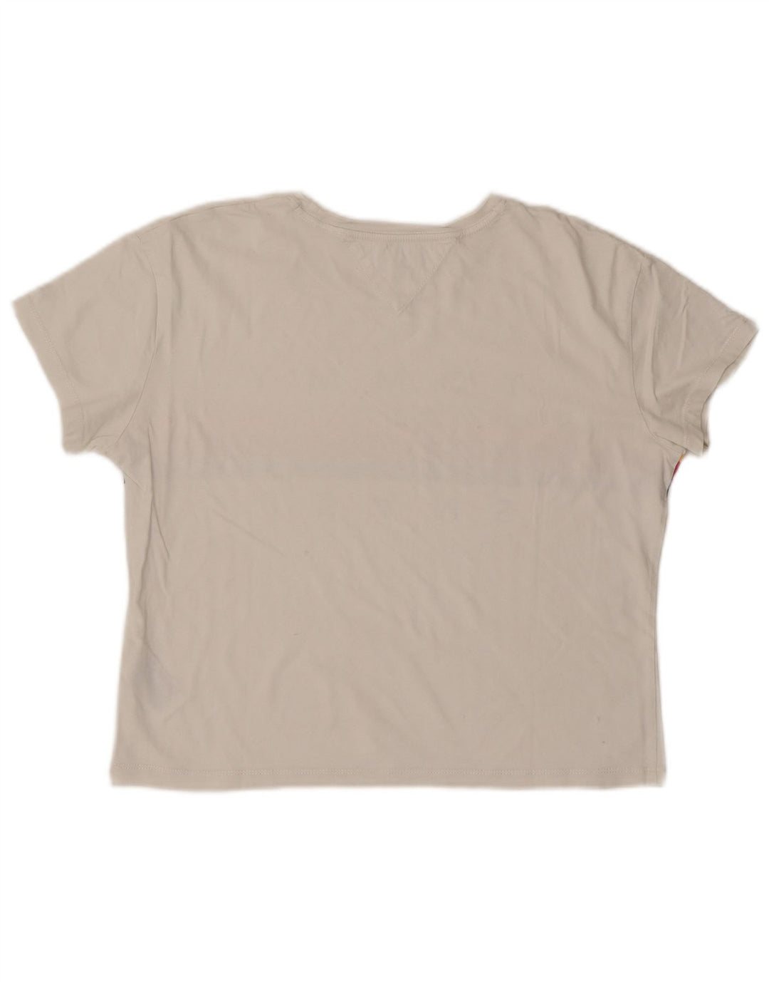 TOMMY HILFIGER Tricou cu grafic pentru femei Top UK 14 Bumbac alb mediu