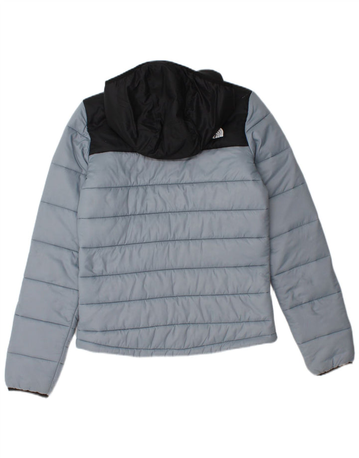 Jachetă căptușită cu glugă pentru femei THE NORTH FACE UK 6 XS nailon color blocuri gri