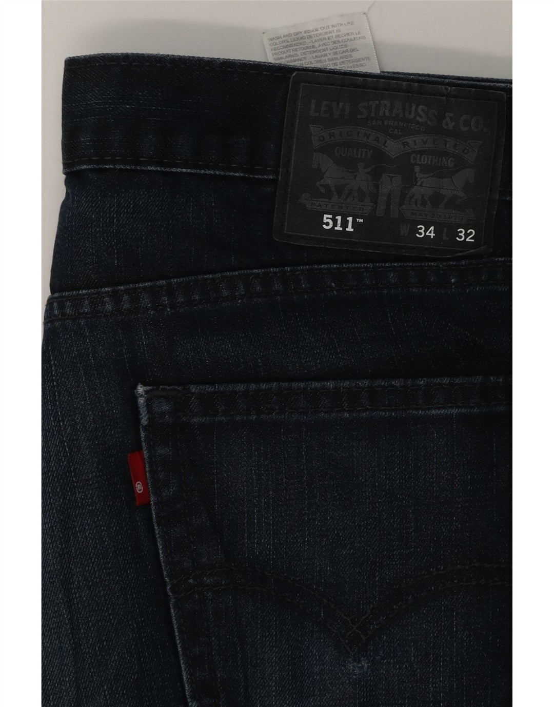 Blugi pentru bărbați Levi's 511 Slim W34 L32 Bumbac bleumarin