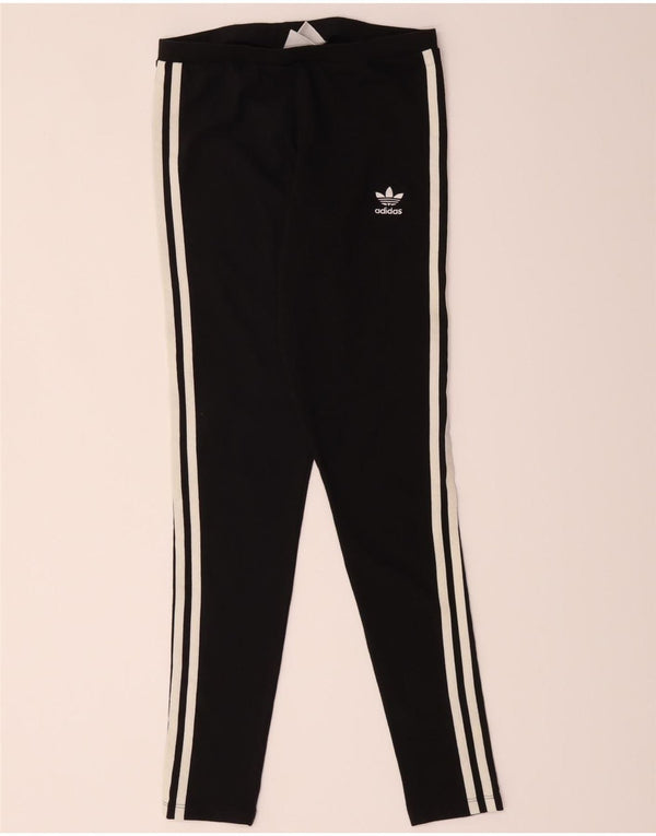 Leggings pentru femei Adidas UK 10 mic bumbac negru