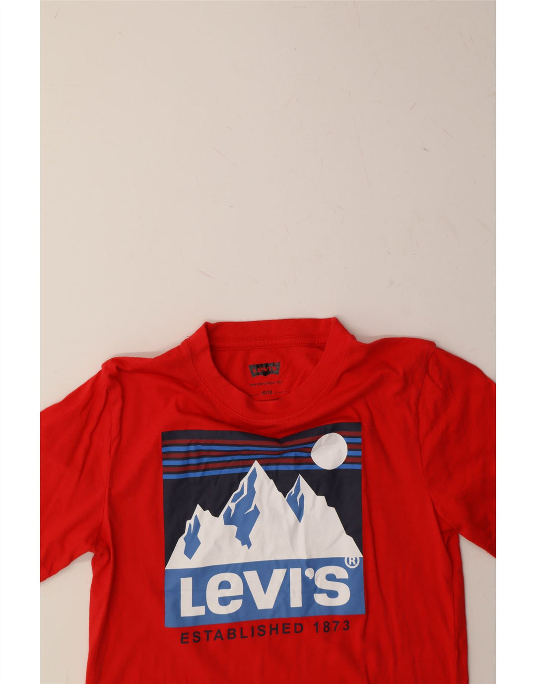 LEVI'S Boys Graphic T-Shirt Top 10-11 Years Red Cotton Vintage Levi's and Second-Hand Levi's from Messina Hembry 