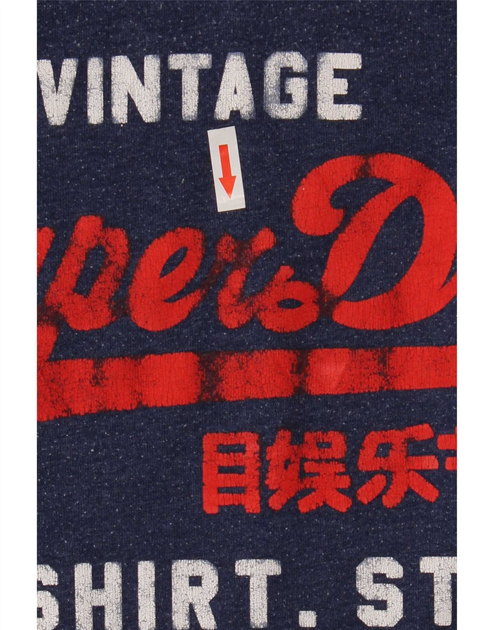 Tricou grafic pentru bărbați Superdry Top mare, albastru, bumbac